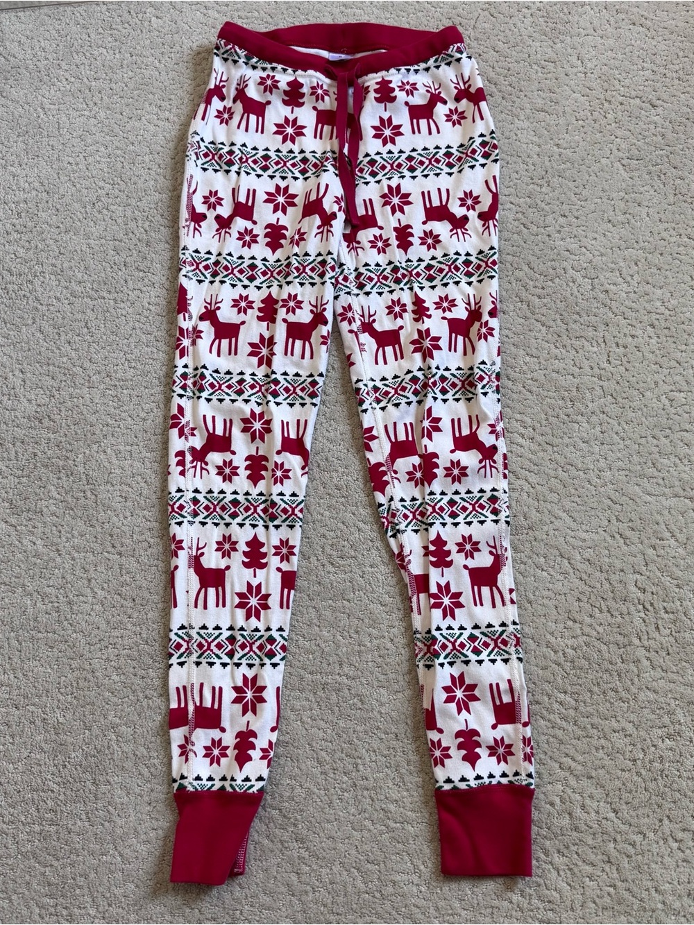 Hanna Andersson Women's Pajama Pants XS Organic Cotton Christmas Reindeer